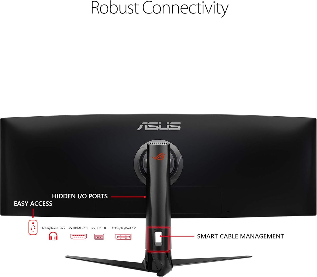 ASUS ROG Strix XG49VQ 49” Curved Gaming FreeSync Monitor 144Hz Dual Full HD HDR Eye Care with DP HDMI Black