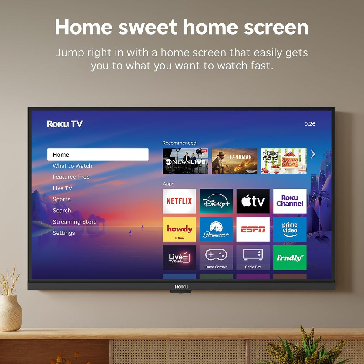 Roku Smart TV 2026 – 24-Inch Select Series, 720p HD TV – Roku TV with Voice Remote – Flat Screen LED Television with Wi-Fi for Streaming Live Local News, Sports, & Movies – Bluetooth Headphone Mode