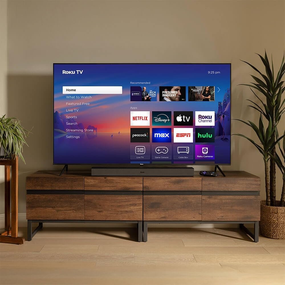 Roku Smart TV 43-Inch Select Series, 4K HDR TV – Roku TV with Roku Remote – Flat Screen LED Television with Wi-Fi for Streaming 43R4C4-2024 Model (Renewed)