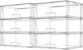 Vtopmart 6 Pack Large Stackable Storage Drawers,Easily Assemble Clear Acrylic Bathroom Closet Undersink Organizers,Plastic Storage Bins for Cabinet,Kitchen Pantry,Medicine Organization