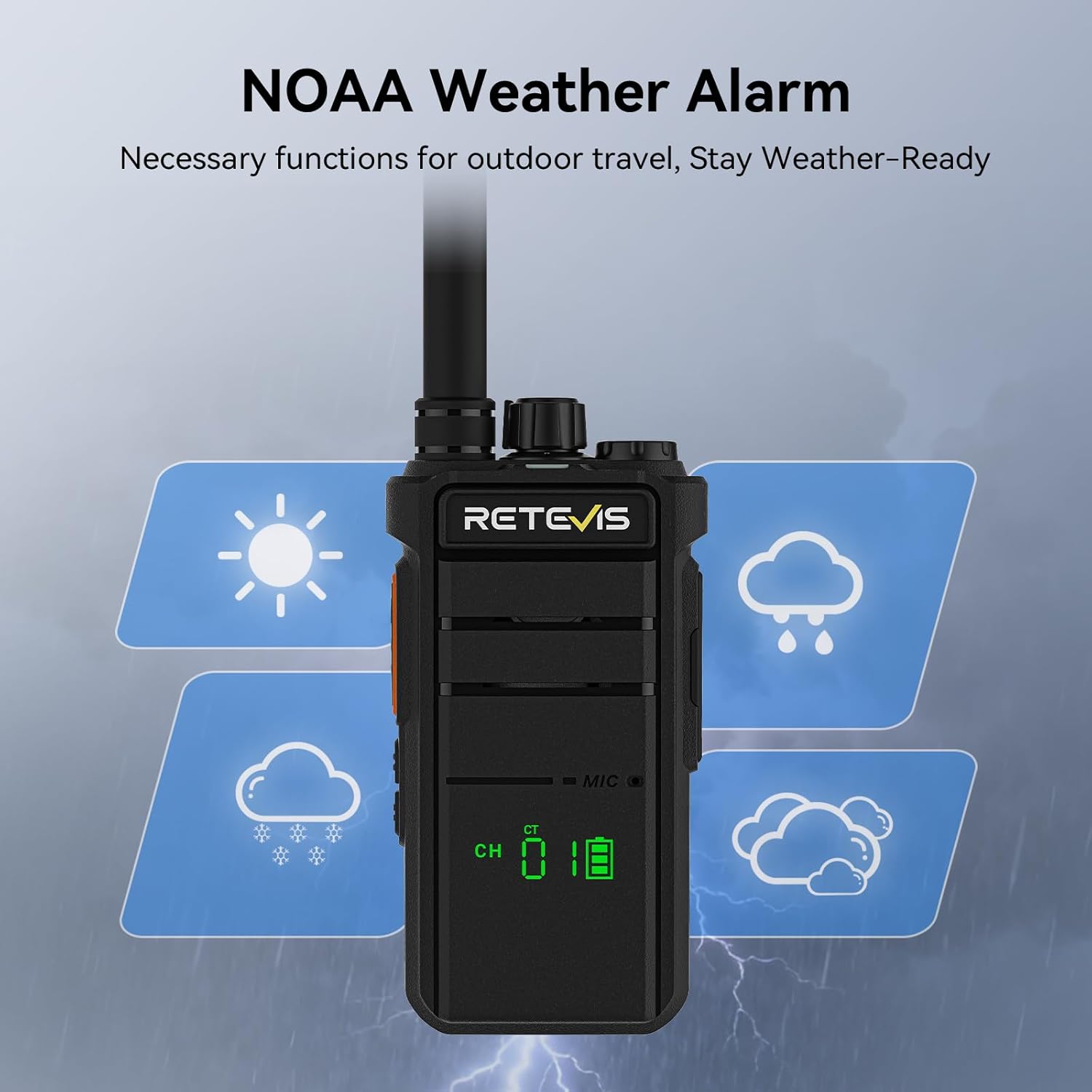 Retevis RB26H Walkie Talkies Long Range with Earpiece,2 Way Radio with 6 Way Charger,Hidden Display,21-Hours,NOAA,GMRS Repeater Capable,Professional Walkie-Talkie for Adults Security Warehouse(6 Pack)