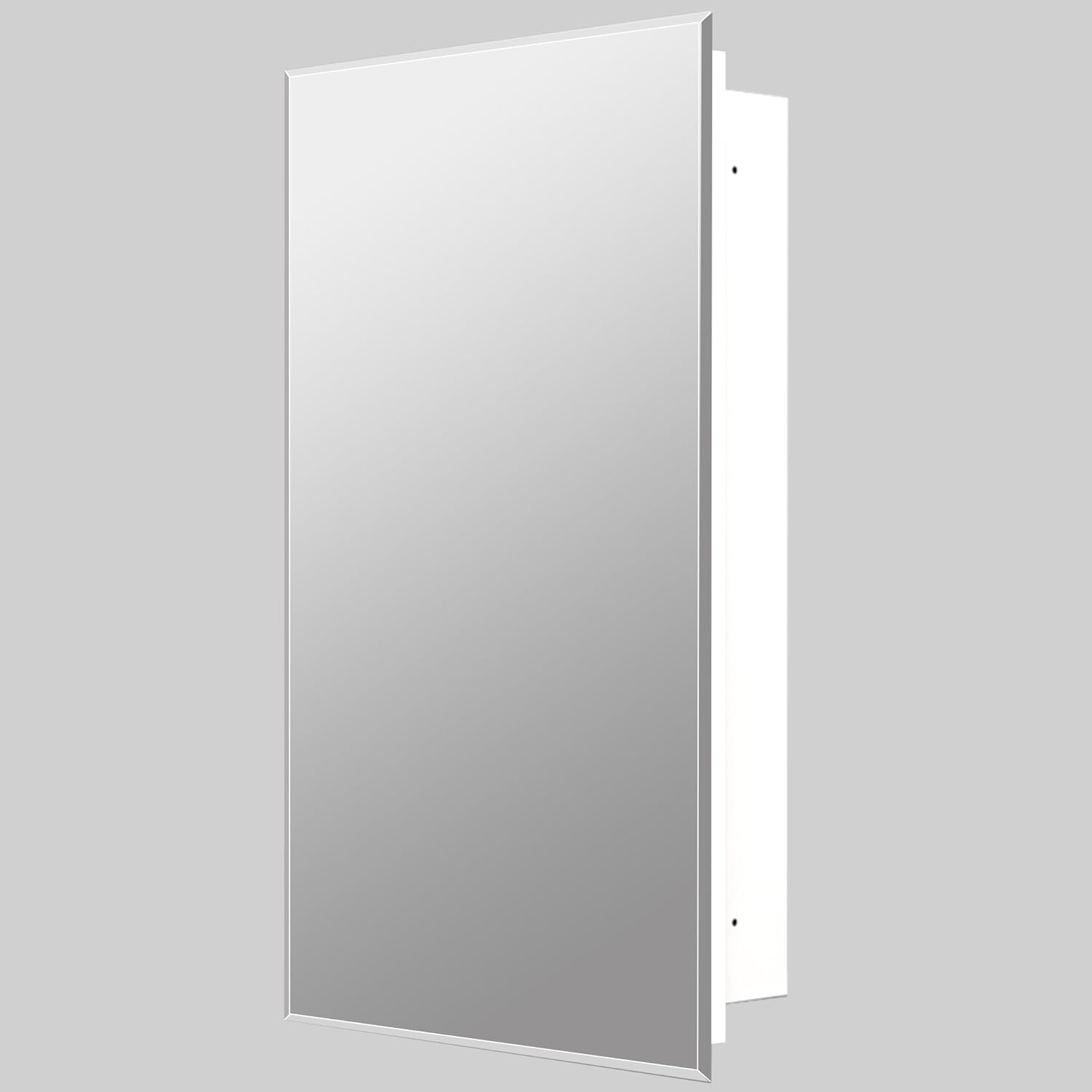 Bathroom Medicine Cabinet with 16x26 in Rectangular Beveled Frameless Mirror,Wall Mounted Mirror Cabinet for Bathroom Toilet Kitchen,Recess or Surface Mount,Already Assembly