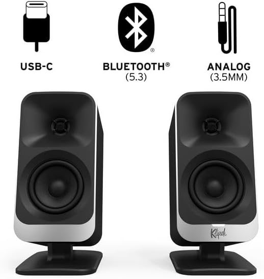Klipsch ProMedia Lumina 2.1 Computer Gaming System with Subwoofer and RGB Lighting Effects Built-in