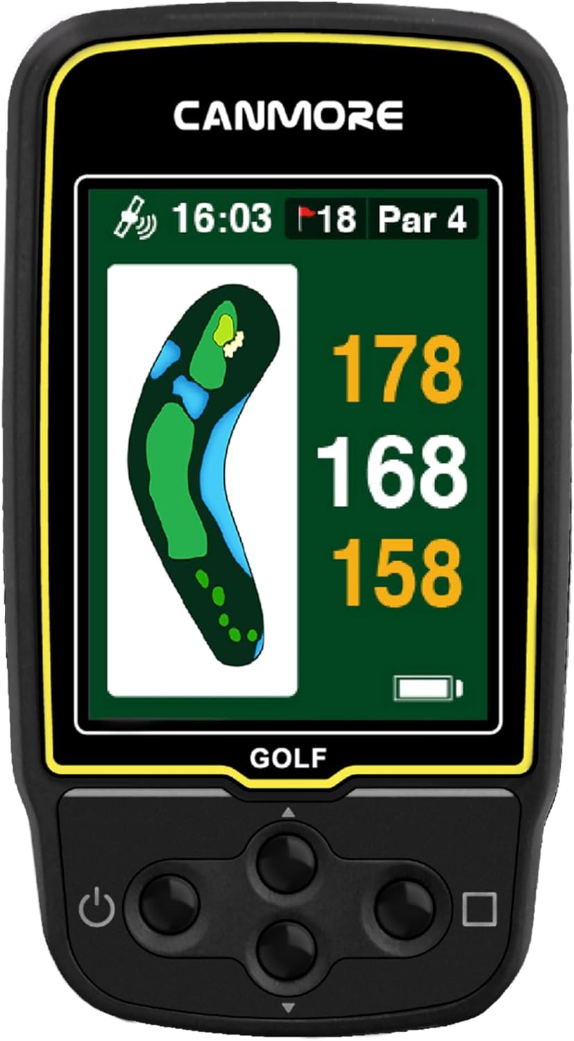 CANMORE HG500 Golf GPS - Extra Large Easy-to-Read Color Display, preloaded 41,000 Course map Worldwide Shape of The Green and The Fairway(Black)