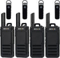 Retevis RB39P Bluetooth Walkie Talkies, Wireless Earpiece Auto Reconnect, Portable FRS Two Way Radios, License-Free, Hands Free, Type-C, Compact, 2 Way Radio for Church Hospital Retail School (4 Pack)
