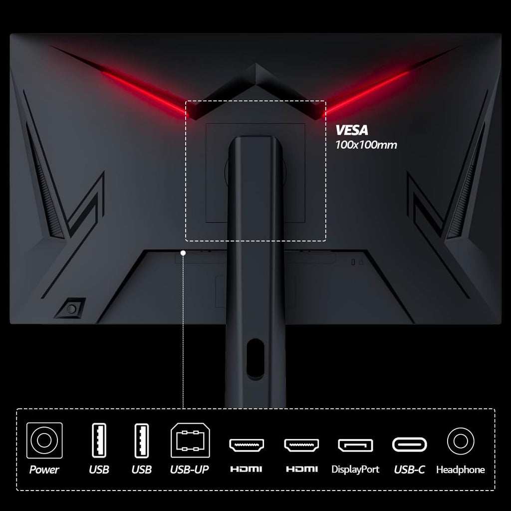 RCA 27" Evolution Premium QHD Gaming Monitor | 240Hz, 2560 x 1440p Computer Monitor with Adaptive Refresh Technology & 1ms Response, HDR10, RGB Backlighting & Adjustable Stand | M27PG135F