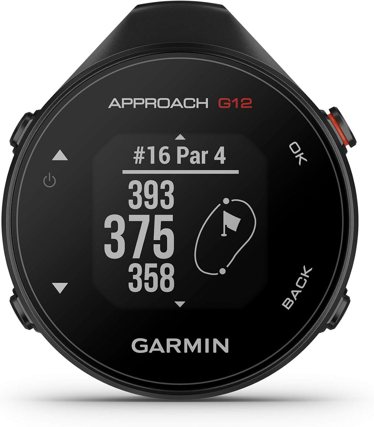 Garmin Approach G12, Clip-on Golf GPS Rangefinder, 42k+ Preloaded Courses, 010-02555-00 and Garmin Lanyard Carabiner Accessory for Compatible Devices, (010-12668-02),Black