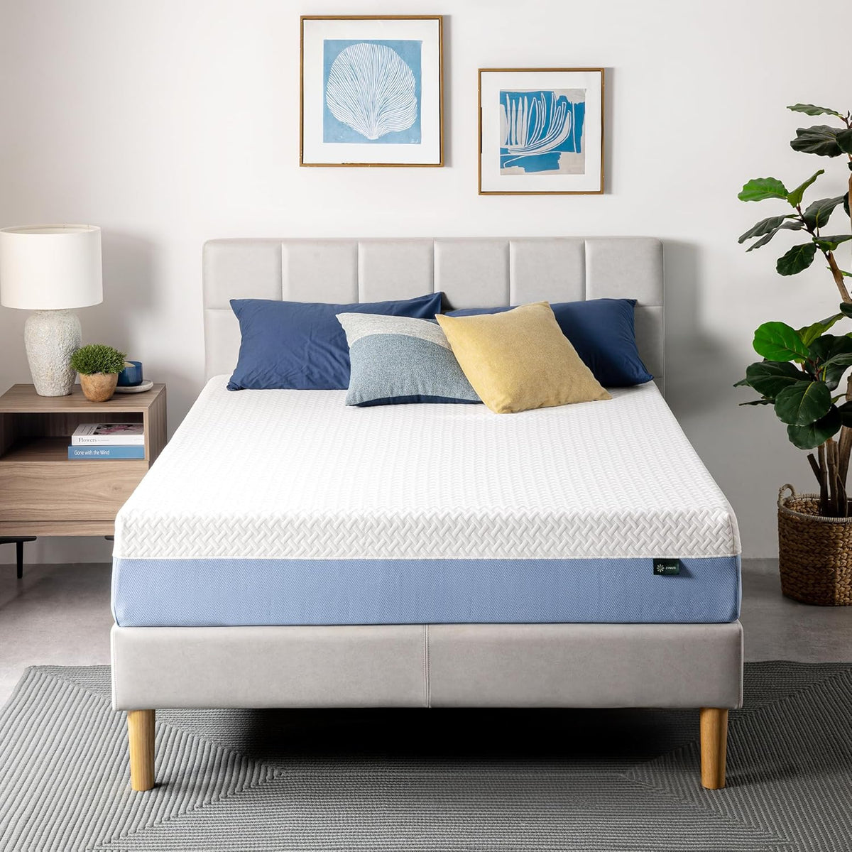 Zinus 10 Inch Queen Cooling Essential Memory Foam Mattress NewVersion, Fiberglass Free, Medium Feel, Breathable Cooling Layers, Certified Safe Materials