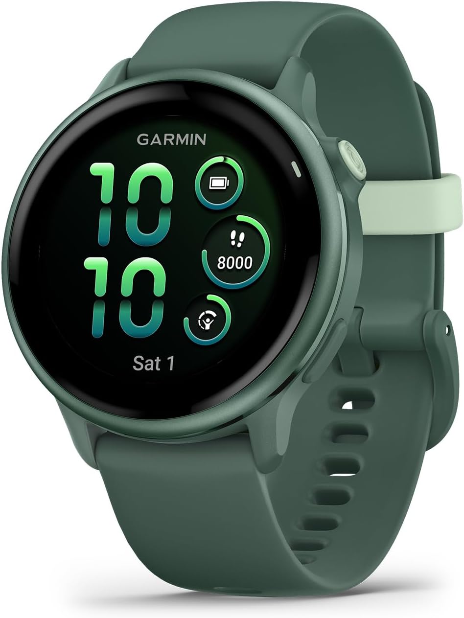 Garmin vívoactive® 6 Health and Fitness GPS Smartwatch - AMOLED Display, Up to 11 Days Battery, Metallic Jasper Green with Matching Band