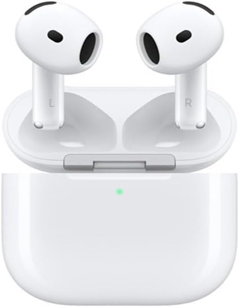 Apple AirPods 4 Wireless Earbuds, Bluetooth Headphones, with Active Noise Cancellation (Renewed)