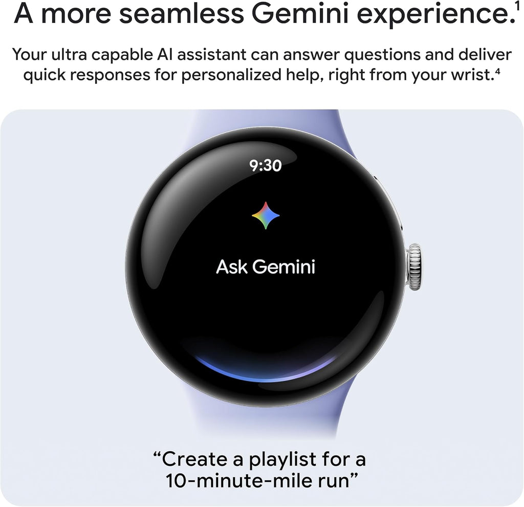 Google Pixel Watch 4 (45mm) - Android Smartwatch with Heart Rate and Sleep Tracking - 40-Hour Battery - Fitness Tracking - Google AI - Matte Black Aluminum Case - Obsidian Active Band - Wi-Fi