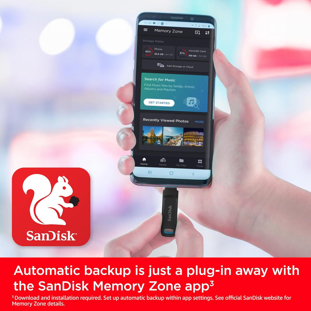 SANDISK 1TB Ultra Dual Drive Go USB Type-C Flash Drive, Black - SDDDC3-1T00-GAM46