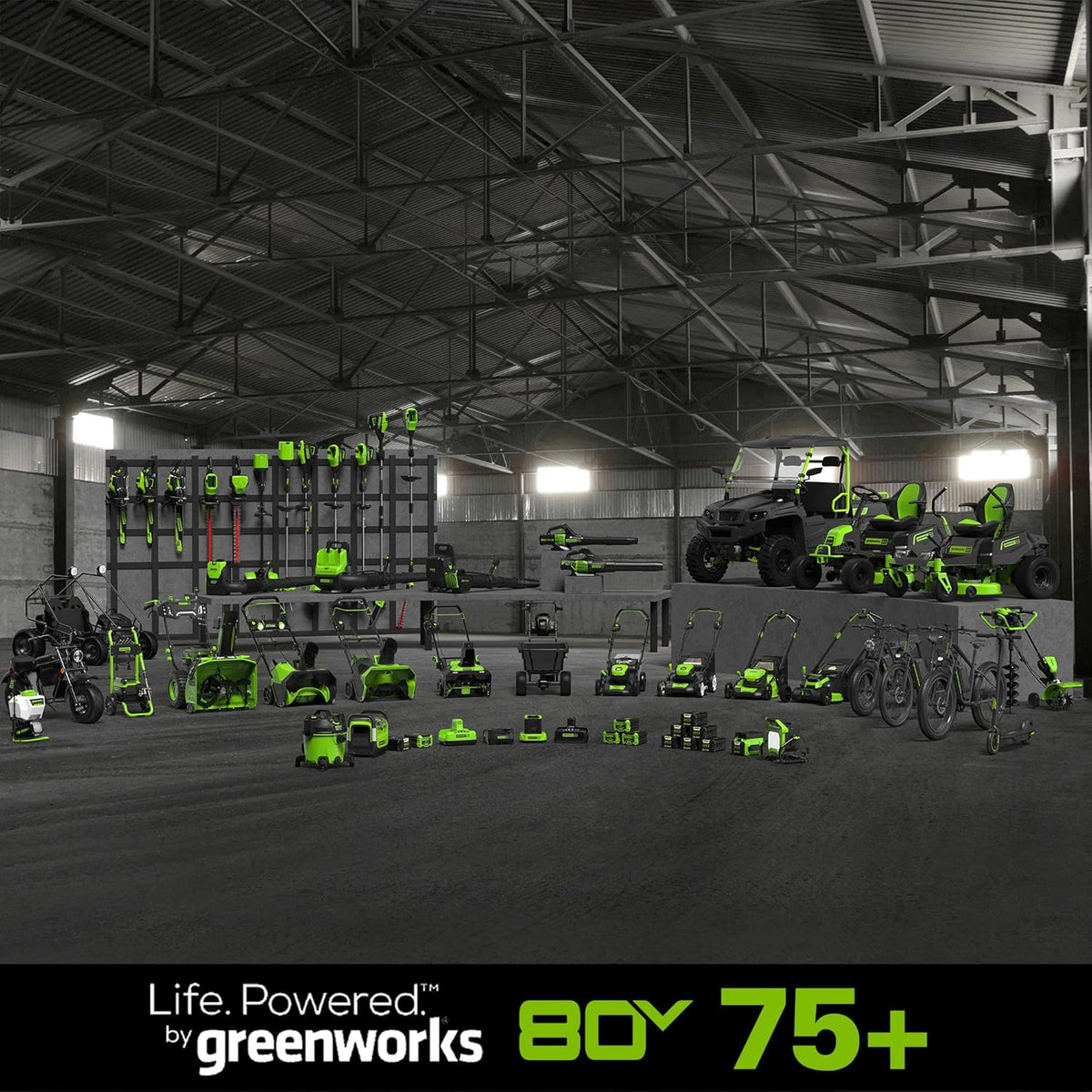 Greenworks 80V 21" Cordless Battery Push Lawn Mower,730 CFM Cordless Battery Leaf Blower,Combo Kit w/(1) 4Ah Battery & (1) 4A Rapid Charger