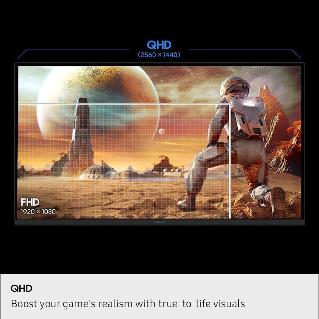 Samsung 27” Odyssey G5 G50F QHD Resolution Gaming Monitor, 180Hz Refresh Rate, Fast IPS Panel, HDR10, NVIDIA G-Sync Compatible, 1ms Response Time (GtG), AMD FreeSync™, Adjustable Stand, LS27FG502ENXZA