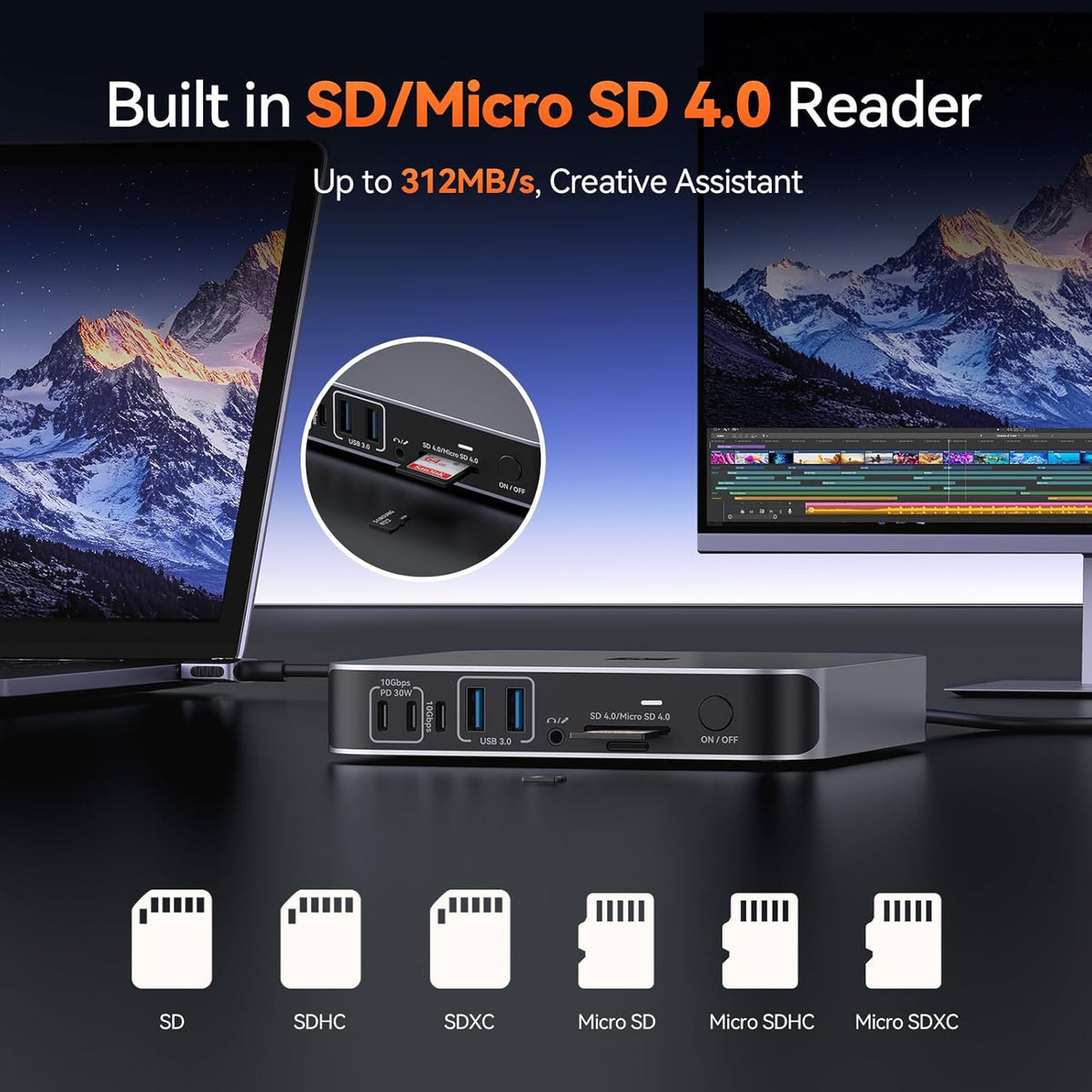 TobenONE 18-in-2 Docking Station Dual Monitor for MacBook Pro/Air M5/M4 Pro/Max, Plug and Play, Mac Docking Station with 4K@60Hz HDMI&USB-C, 150W Adapter, 10Gbps/PD 30W, 7 USB, 2.5G Ethernet, SD 4.0