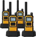 Retevis RB48 Plus IP67 Waterproof Heavy Duty Long Range Walkie Talkies, GMRS Radio, Construction Jobsite Two Way Radio, NOAA, Shock Resistant, Dual PTT, Emergency, Vibration Reminder(4 Pack)