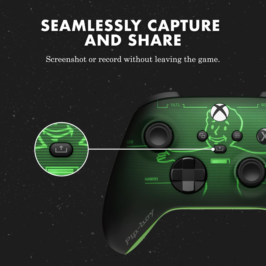 Xbox Wireless Gaming Controller | Fallout Pip-Boy Edition | Console, PC, & Android | Textured Grip | Wireless, Bluetooth, USB-C Connectivity