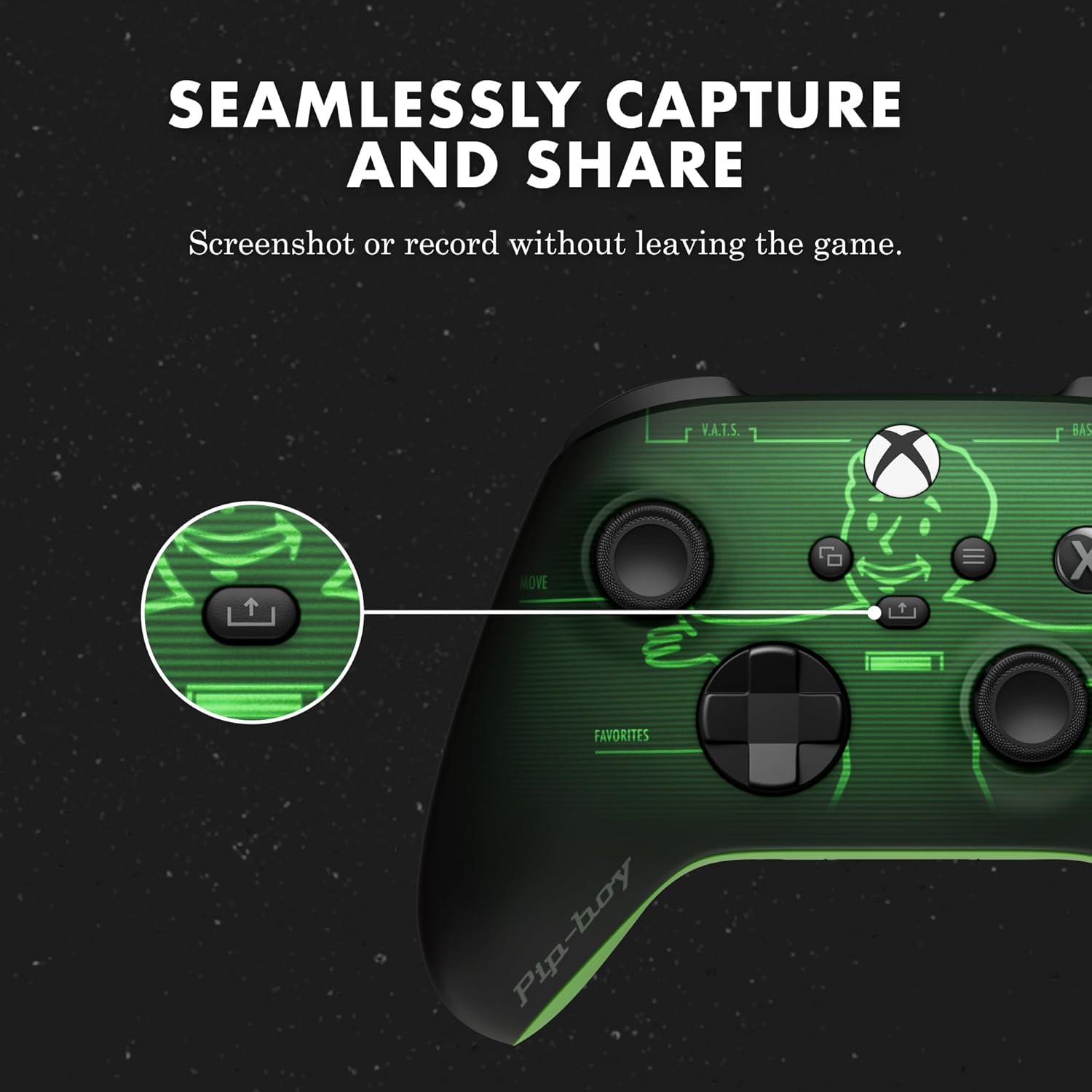 Xbox Wireless Gaming Controller | Fallout Pip-Boy Edition | Console, PC, & Android | Textured Grip | Wireless, Bluetooth, USB-C Connectivity