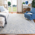 SAFAVIEH Area Rug 8x10 - Micro-Loop Collection - Large - Blue & Beige, Handmade Wool, Ideal for Living Room, Bedroom, Office, Dining Space (MLP535M)