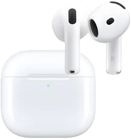 Apple AirPods 4 Wireless Earbuds, Bluetooth Headphones, with Active Noise Cancellation (Renewed)