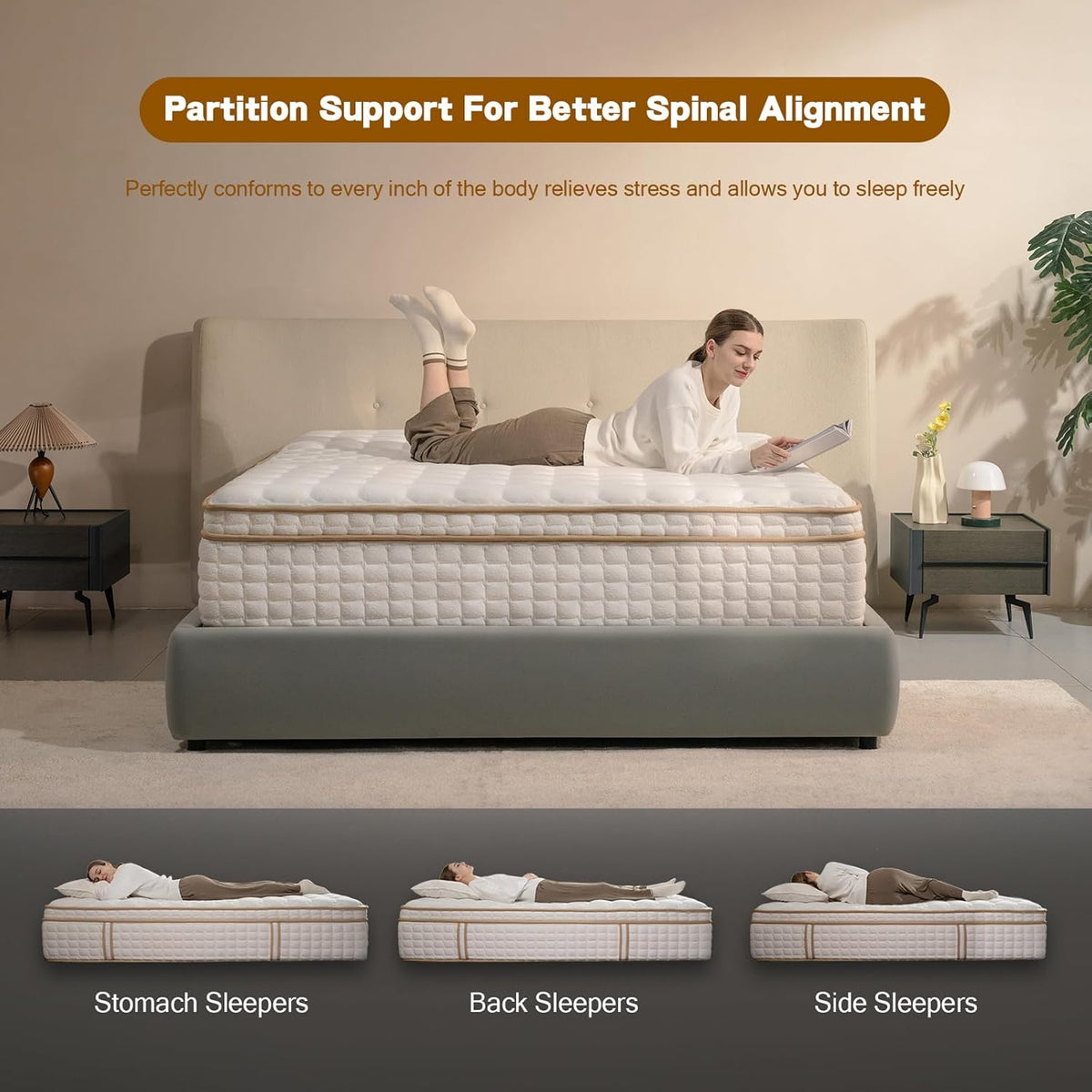 Queen Mattress,12 Inch Queen Size Mattresses in a Box,Medium Firm Queen Hybrid Mattress,with Memory Foam and Individual Pocket Spring for Motion Isolation & Silent Sleep&& Pressure Relief .80" x 60"