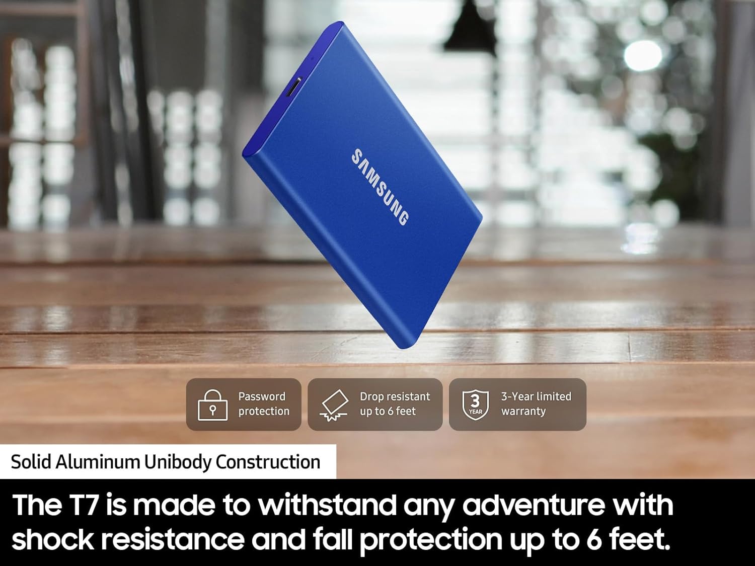 Samsung T7 Portable SSD, 2TB External Solid State Drive, Speeds Up to 1,050MB/s, USB 3.2 Gen 2, Reliable Storage for Gaming, Students, Professionals, MU-PC2T0T/AM, Gray