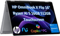 HP OmniBook X Flip 16 (Next Gen Envy 16 x360) 2-in-1 Touchscreen Laptop (16" FHD+, AMD Ryzen AI 5 340 (> Intel i7-1355U), 16GB DDR5, 512GB SSD) AI Copilot+ PC for Creator, Designer, Win 11 Pro