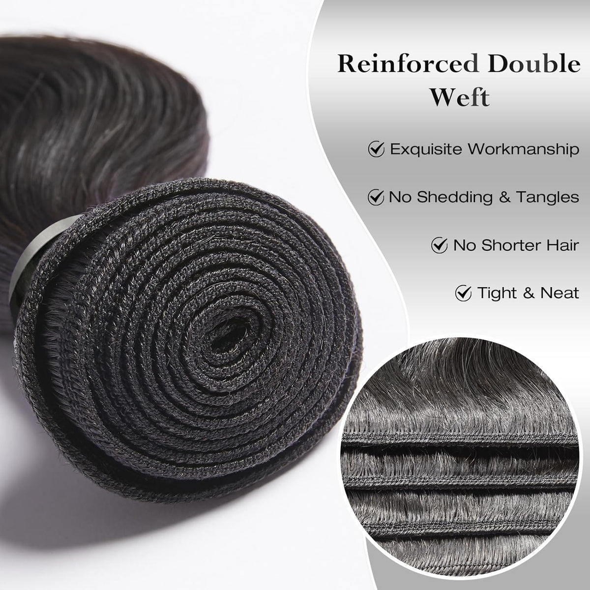 ASHINE Human Hair Bundles Body Wave, Unprocessed Cambodian Raw Hair Bundles for Women Natural Black 16 18 20 Inch, Keep Soft and Silky After Multiple Washes