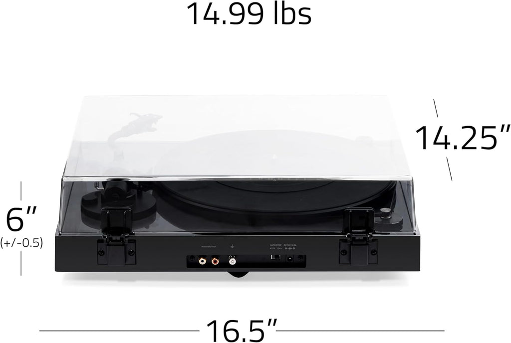 Fluance RT82 Reference High Fidelity Vinyl Turntable Record Player with Ortofon OM10 Cartridge, Speed Control Motor, High Mass MDF Wood Plinth, Vibration Isolation Feet - Piano Black