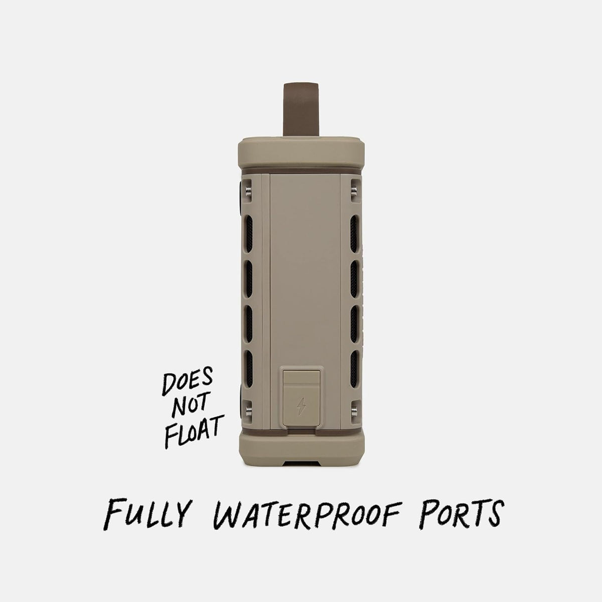 Turtlebox Ranger: Loud! Outdoor Portable Bluetooth 5.4 Speaker | Rugged, Waterproof, Ultra-Portable | Plays to 105db, Deep Bass, Shockproof, Unlimited Pairing for Full Stereo Experience, Tan
