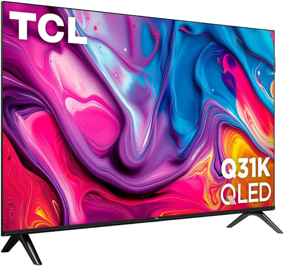 TCL - 32" Class Q3K Series 1080P Full HD QLED, HDR 10, HVA Panel, Motion Rate 120, 60Hz, Bluetooth, FullView + Free Wall Mount (2025) (Renewed)