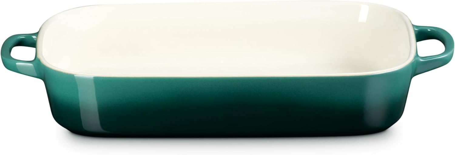 Le Creuset Stoneware Rectangular Dish with Platter Lid, 3 qt., Artichaut
