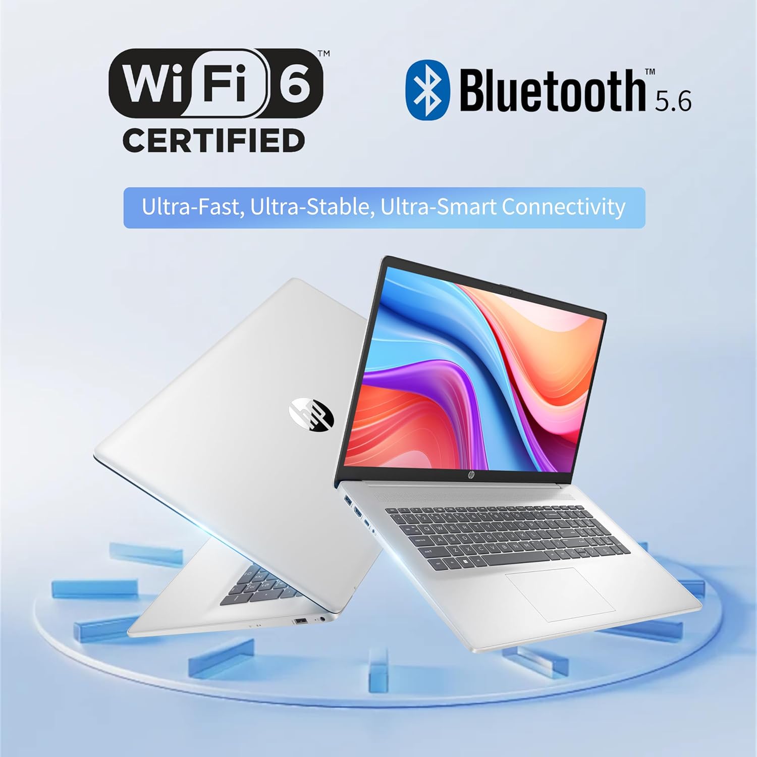 HP 17 Laptop, 17.3'' Touchscreen Display, Intel Quad-Core N200 Processor, 32GB RAM, 1TB SSD+128GB SSD, Webcam, Number Keypad, Windows 11 Home, Fatcayes Accessory, Warm Gold (Renewed)