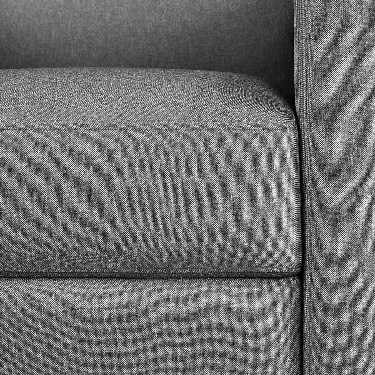 Yaheetech Fabric Recliner Chair Mid-Century Modern Recliner Adjustable Single Recliner Sofa with Thicker Seat Cushion Tufted Upholstered Sofa with Pocket Spring for Living Room Bedroom Gray Set of 2