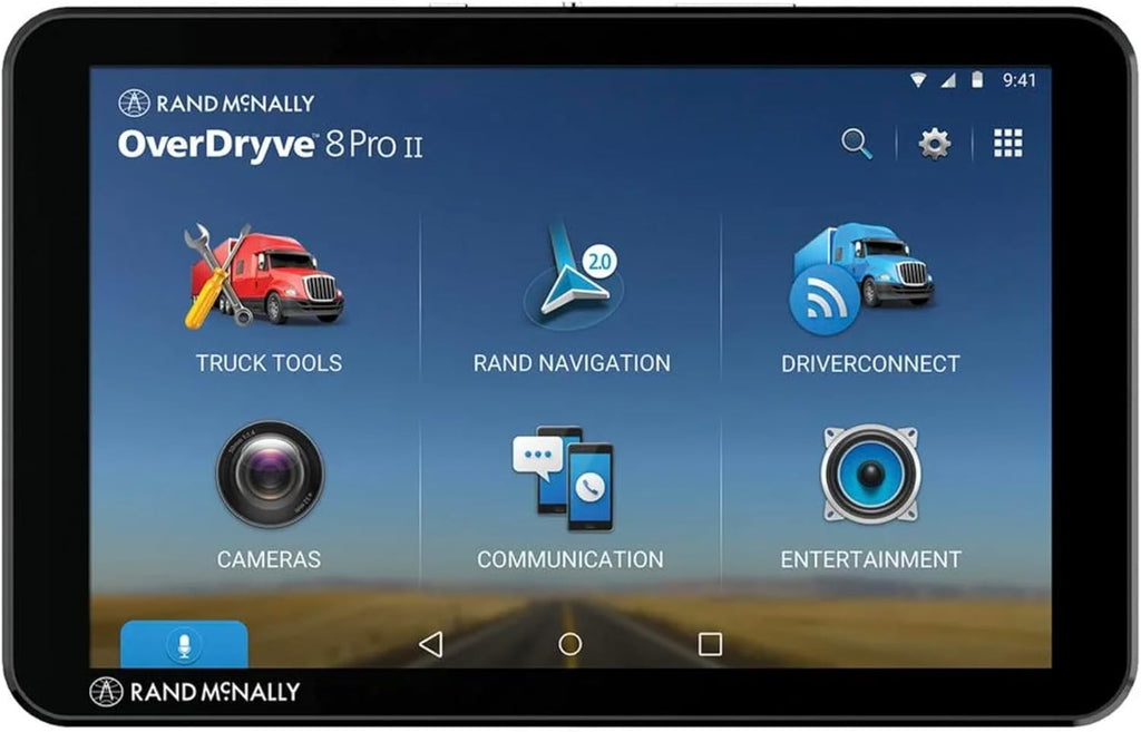 OverDryve 8 Pro II Truck GPS Navigation System with Connected Tablet, Professional Driver Navigation Device