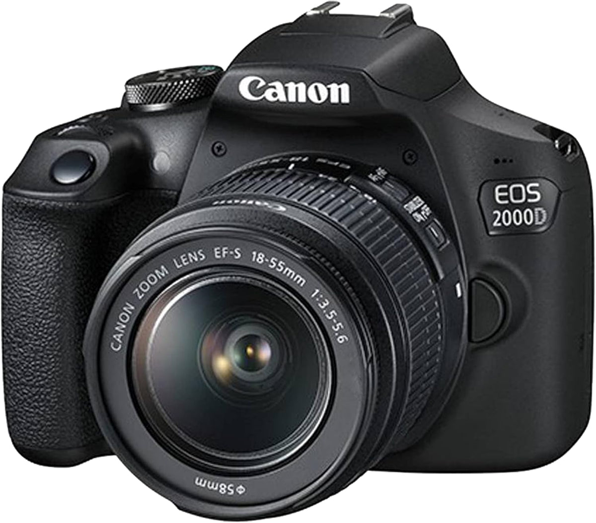 Canon EOS 2000D / Rebel T7 DSLR Camera with EF-S 18-55mm + EF 75-300mm Daul Lens + SanDisk 64GB Memory Card + Tripod + Case + Wideangle Lenses + ZeeTech Accessory Bundle (21pc Bundle) (Renewed)