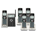 AT&T BL3107-5 DECT 6.0 5-Handset Cordless Phone with Bluetooth Connect to Cell, Smart Call Blocker, Digital Answering System, Extended Range, Big Buttons - Titanium Black