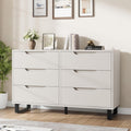 GarveeHome 6 Dresser for Bedroom, 47.2 in Wide Dresser, Freestanding Vertical Drawer Cabinet with Storage, Wooden Closet Storage Chest for Living Room, Hallway, Entryway
