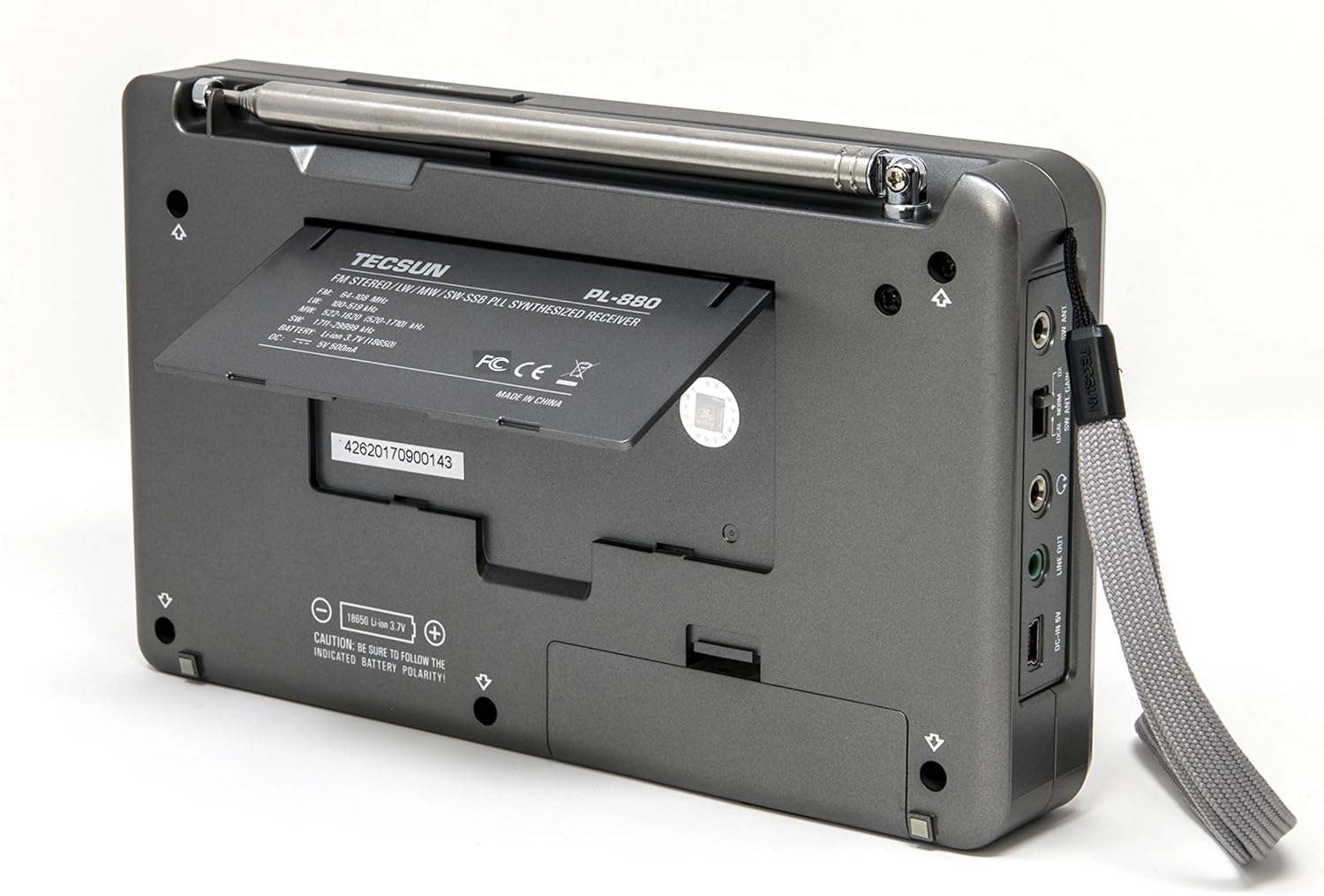 Tecsun PL880 Portable Digital PLL Dual Conversion AM/FM, Longwave & Shortwave Radio with SSB (Single Side Band) Reception, Color Silver