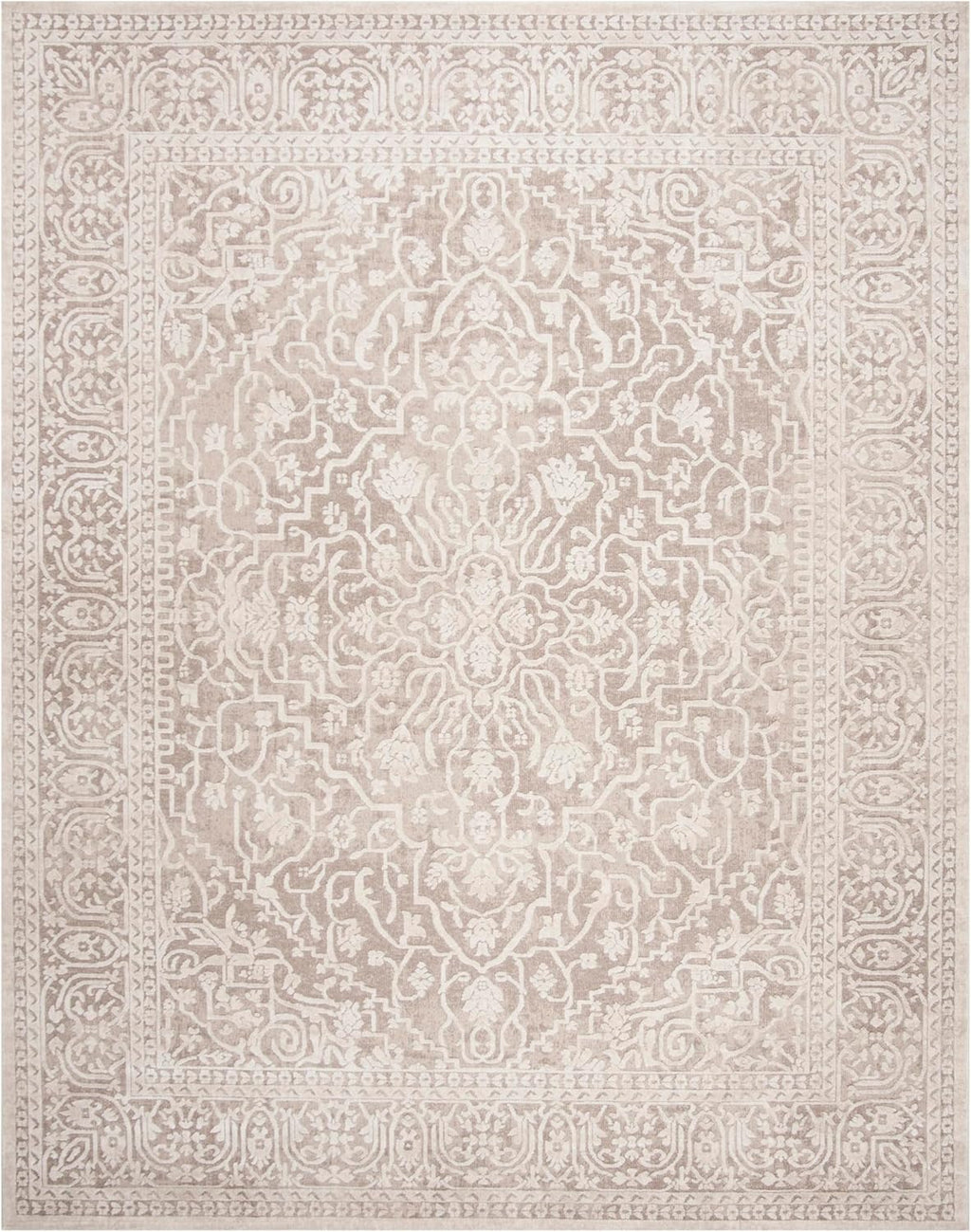 SAFAVIEH Area Rug 9x12 - Reflection Collection - Large - Beige & Cream, Non-Shedding & Easy Cleaning, Ideal for Living Room, Bedroom, Dining Space (RFT670A)