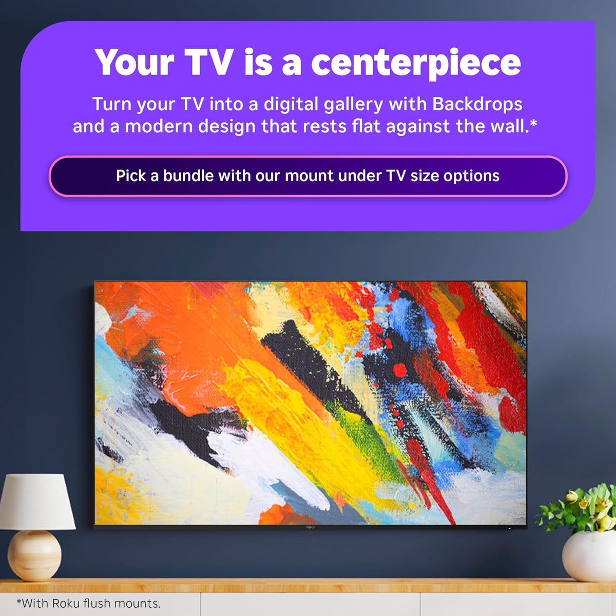 Roku Smart TV – 55-Inch Pro Series, Mini-LED TV – RokuTV with Backlit Voice Remote Pro – Flat Screen 4K QLED Television with 120Hz Refresh Rate & Dolby Vision IQ, Live News, Sports, Entertainment