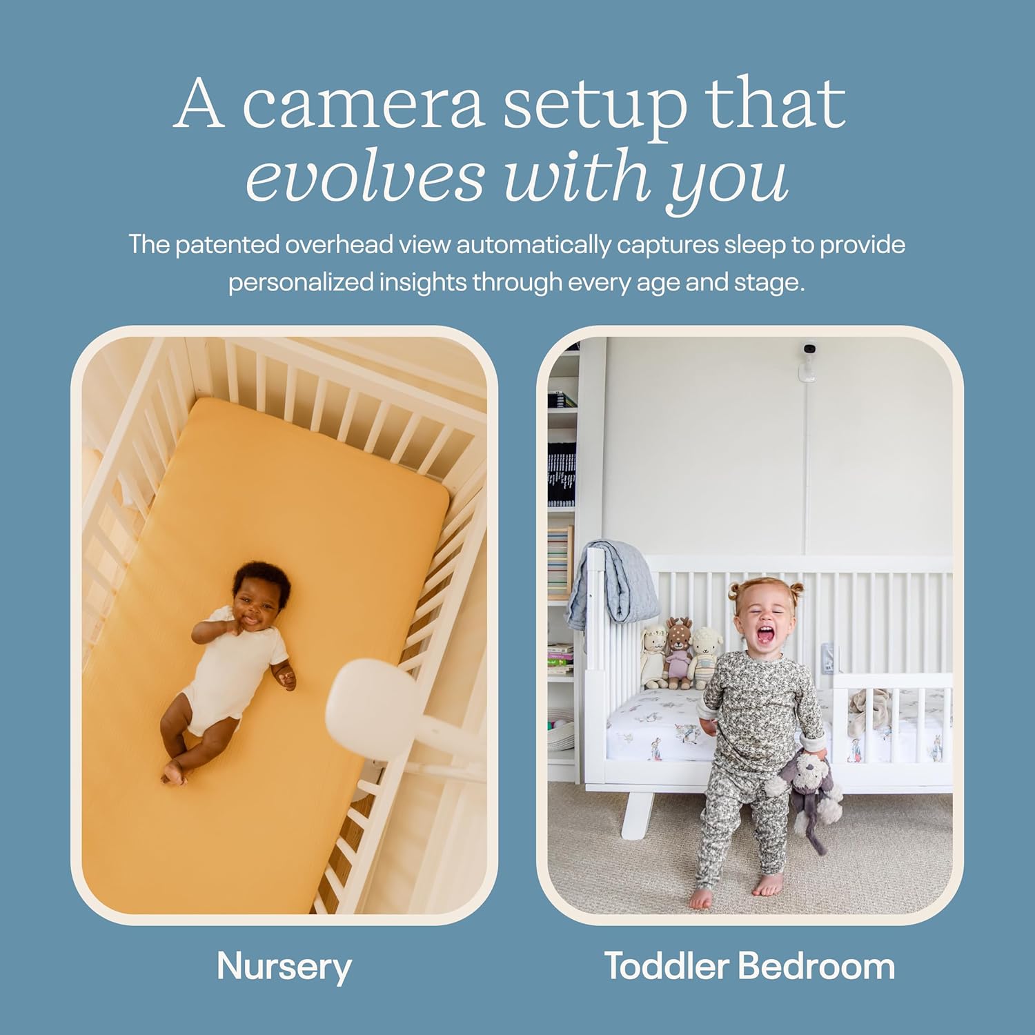Nanit Pro Smart Baby Monitor - Camera & Floor Stand - 1080p Wi-Fi Video Camera, 2-Way Audio, See Your Baby from Anywhere, Sound/Motion/Cry Notifications, Night Vision