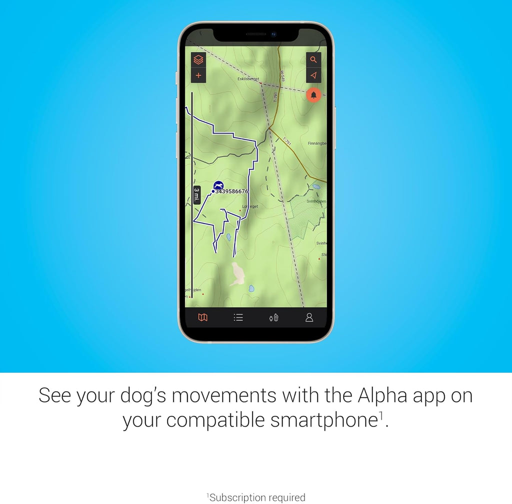 Garmin Alpha® LTE, Cellular Technology Dog Tracker, See Your Dog's Movements On Your Compatible Smartphone or Integrate it with Your Garmin Dog Tracking System to Track via VHF or LTE