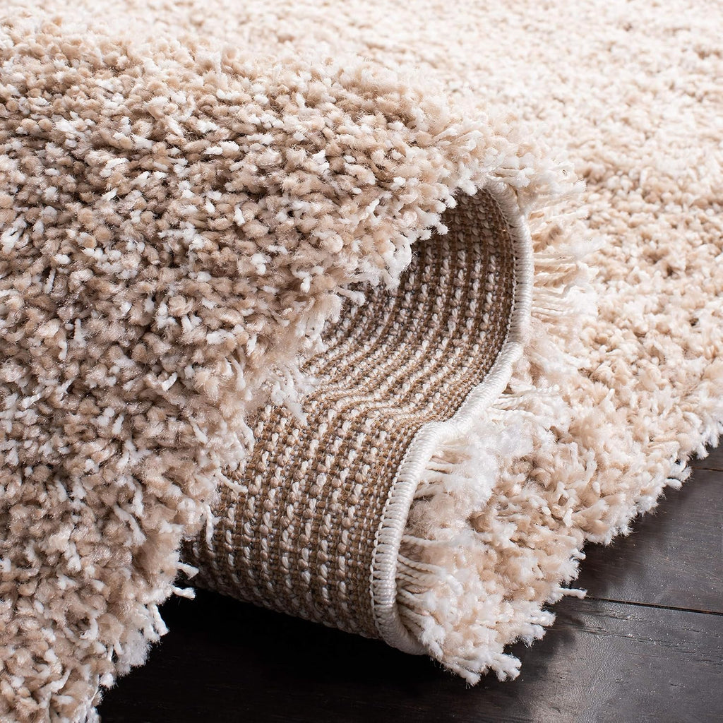 SAFAVIEH Area Rug 8x10 - California Shag Collection - Large - Beige, Non-Shedding & Easy to Clean, Ultra Plush Thick Pile, Ideal for Living Room, Bedroom, Dining Space (SG151-1313)