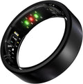 Titanium Smart Ring, Sleep & Activity Tracking Ring with Heart Rate, HRV, Stress Insights, 7-Day Battery Life, No Subscription, IP68 Waterproof, iOS & Android Compatible (Black, 9)