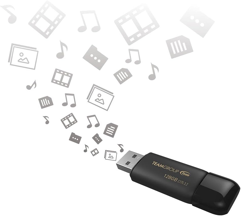 TEAMGROUP C175 32GB 50 Pack USB 3.2 Gen 1 (USB 3.1/3.0) Flash Thumb Drive, External Data Storage Memory Stick Compatible with Computer/Laptop Matte Black TC175332GB25