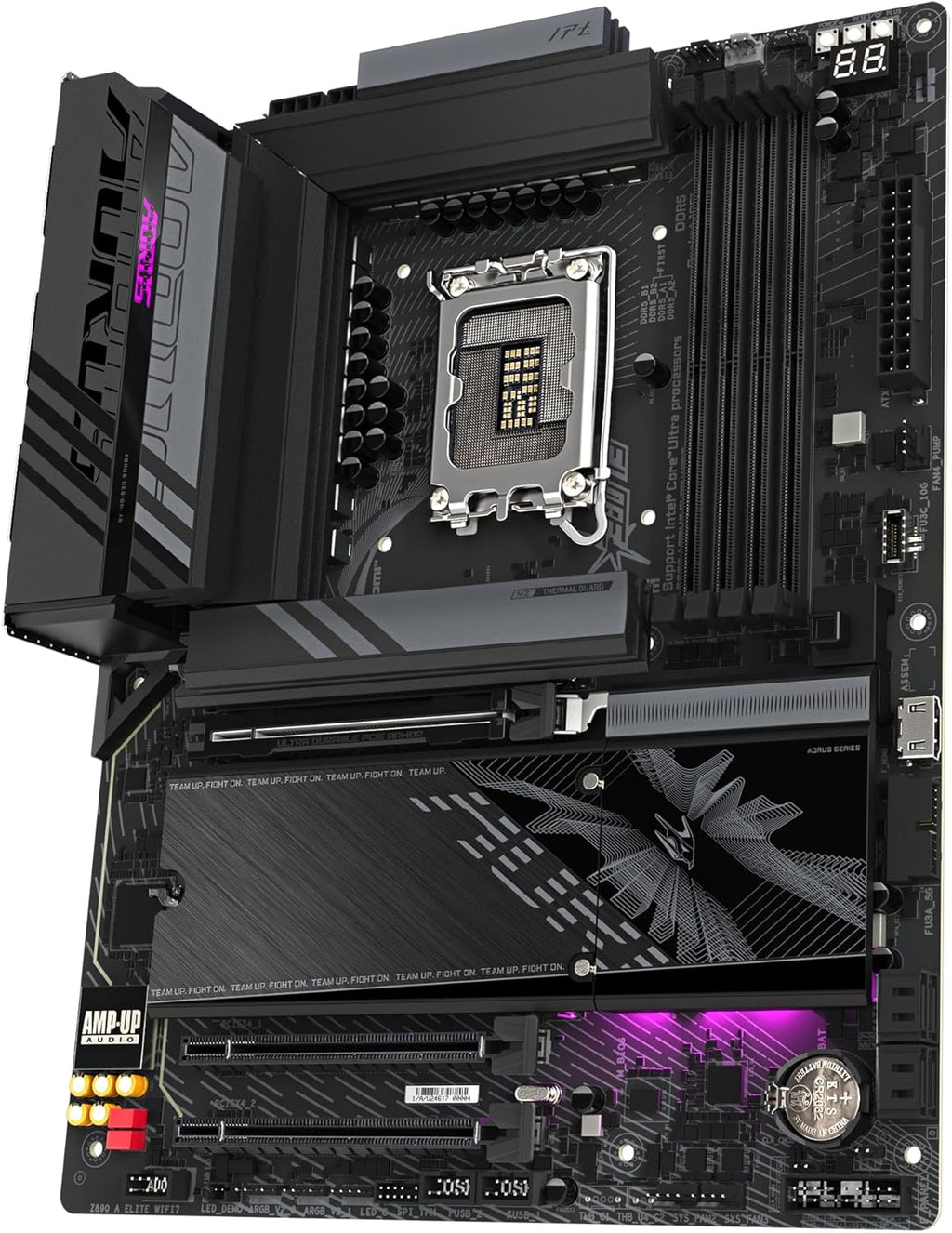 GIGABYTE Z890 AORUS Elite WIFI7 ICE Motherboard - Supports Intel Core Ultra (Series 2) CPUs, 16+1+2 Phases VRM, up to 8800MHz DDR5 (OC), 1xPCIe 5.0 + 3xPCIe 4.0, Wi-Fi 7, 2.5GbE LAN, Thunderbolt 4