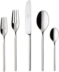 Villeroy & Boch NewWave Collection 20-Piece Flatware Set, Service for 4, 18/10 Stainless Steel Utensils, Dishwasher Safe