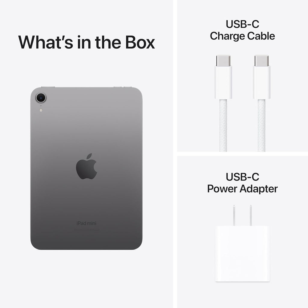 Apple iPad mini (A17 Pro): Apple Intelligence, 8.3-inch Liquid Retina Display, 128GB, Wi-Fi 6E, 12MP Front/12MP Back Camera, Touch ID, All-Day Battery Life — Space Gray