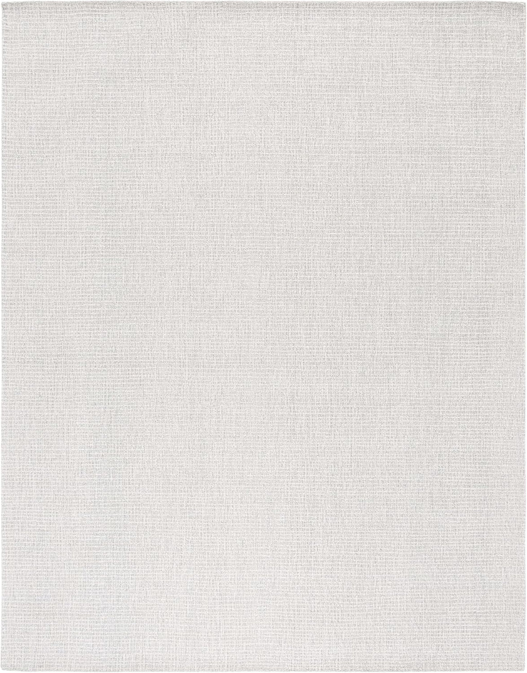 SAFAVIEH Abstract Collection Area Rug - 9' x 12', Light Grey & Ivory, Handmade Wool, Ideal for High Traffic Areas in Living Room, Bedroom (ABT468F)